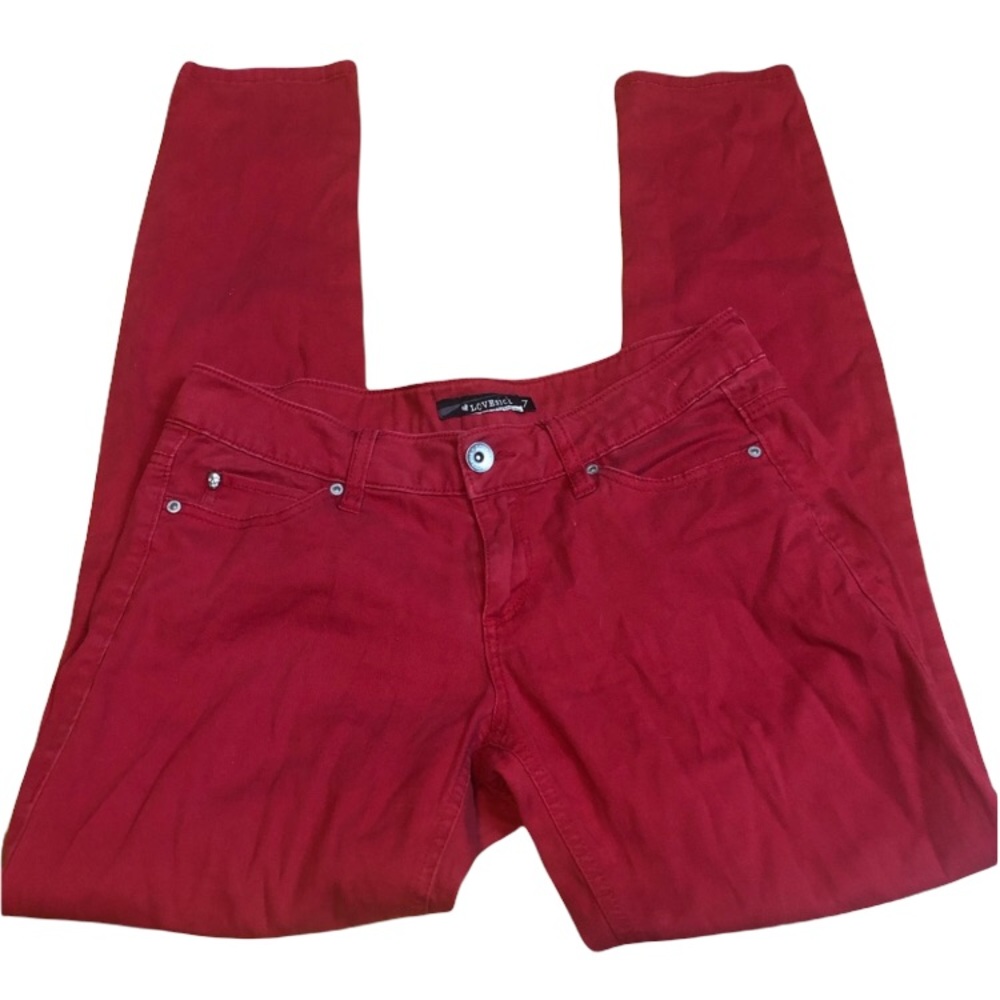 Love Sick red pants Size 7 hot topic stretch